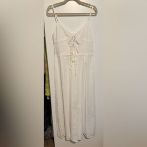 DISSH Mimi White Linen Midi Dress